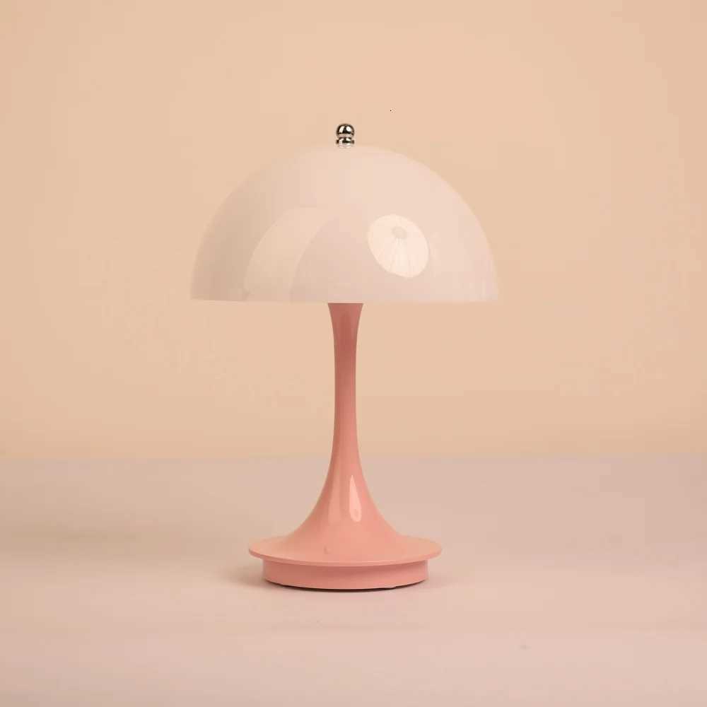 Modern Nordic Danish Mushroom Table Lamp Energy-Saving High-End Rechargeable Decor for Bedroom Bedside Living RoomM251125