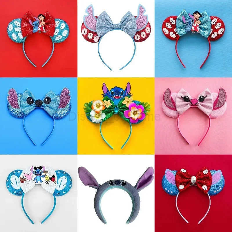 Disney Little Mermaid Ears Headband Girl Ariel Princess Hair Band Childrens Floor Bow Headband Female Sebastian Hair Accessories X250425