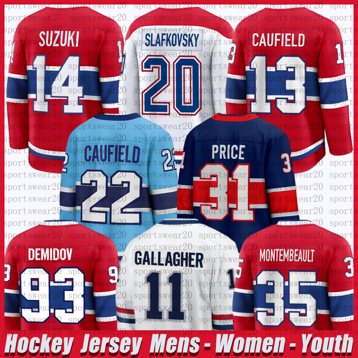 #14 Nick Suzuki #93 Ivan Demidov Jersey Montreals Hockey Jersey Canadiens Jersey #13 Cole Caufield #48 Lane Hutson #20 Juraj Slafkovsky Patrick Roy Jerseys