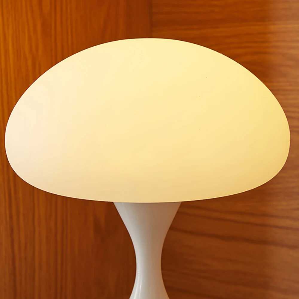 Mushroom table lamp bedroom bedside table with adjustable brightness 3 color changing lights rechargeable outdoor ambient lightM251125