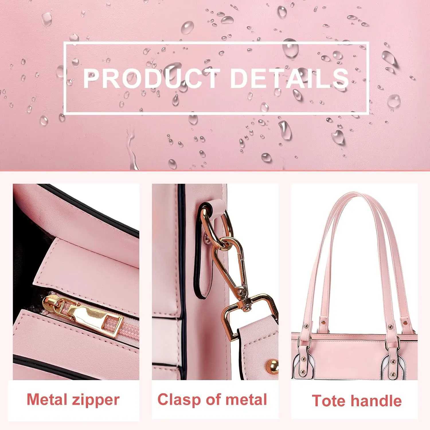 Laptop Bag for Women 156 Inch PU Leather Tote Bag Waterproof Computer Briefcase Sleeve Business Office Computer Shoulder BagT251125