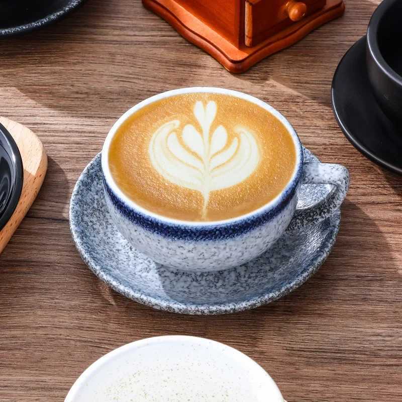 American 350ML Flower Cup Ceramic Mug Cappuccino Latte Coffee Cup Kitchen Bar Drinking Accessories Home Decoration Ceramic Mug Y251125
