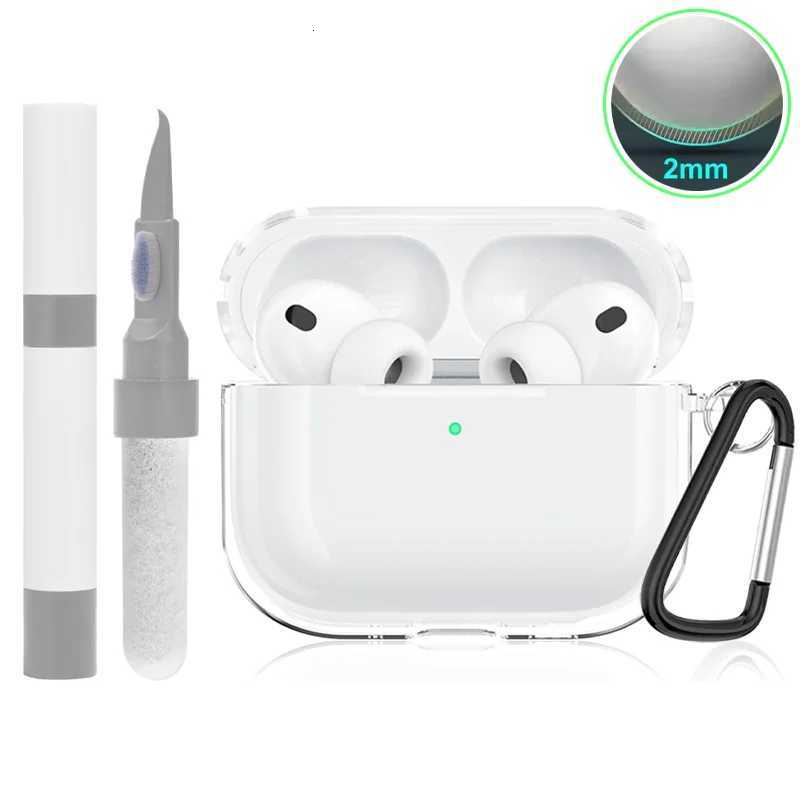 For Airpods Pro 3 Case Accessories Shockproof Clear Full Protective Cover for Air Pods Pro Gen 3 2025 with Keychain Cleaning PenW251125