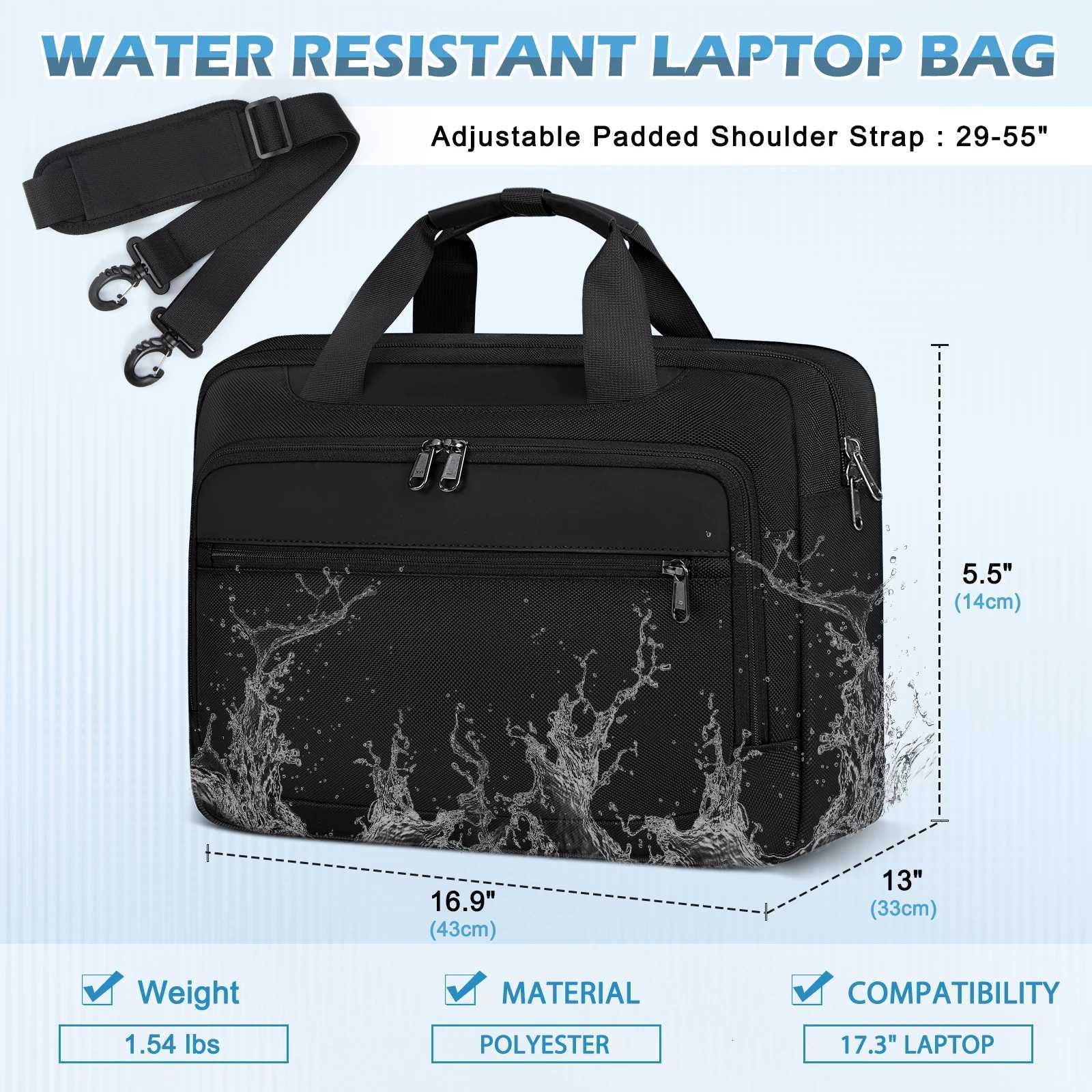 Laptop Bag 173 Inch Laptop Briefcase Large Waterproof Laptop Crossbody Bag Business Office Work Computer Bag for Men WomenT251125