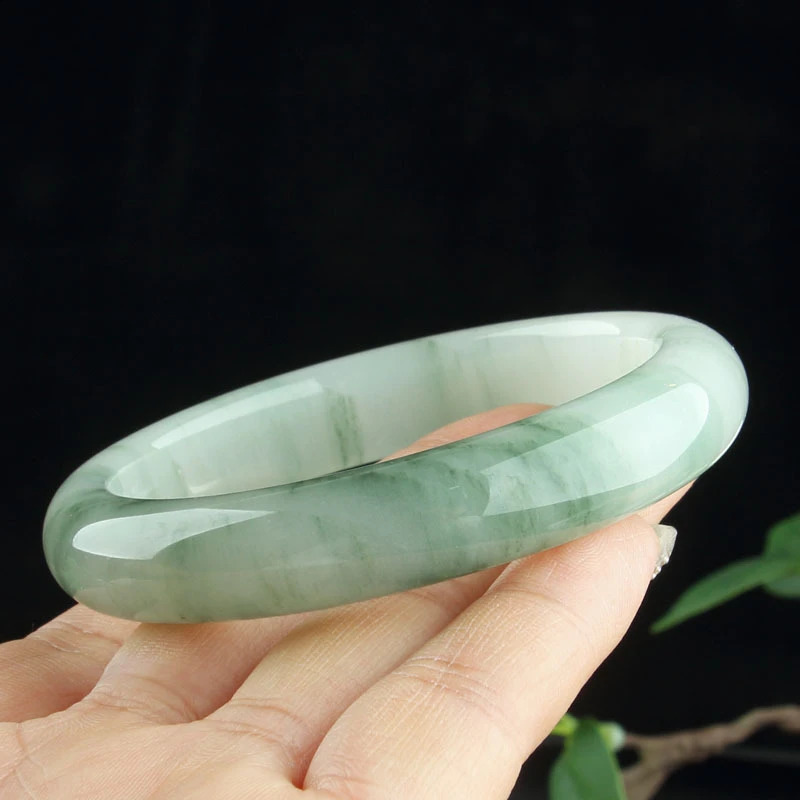 Tianshan Cui Bracelet Duocui Chinese-style Positive Circle Natural Floating Jade Fashionable and Versatile Womens Models 250424