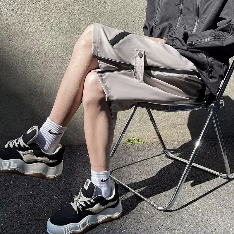Summer functional charging shorts men's thin loose sports five quarter trendy brand American ins high street casual pants