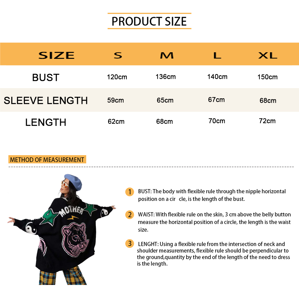 Cozy Tiger Cardigan MidLong Contrasting Knit Sweater for Trendy 2024 Fall u0026 Winter L251018X0AC