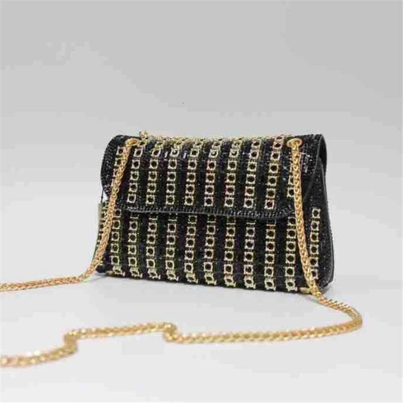 Spring and summer new color crystal banquet dress clutch one-shoulder cross-body chain armpit customized women's bag