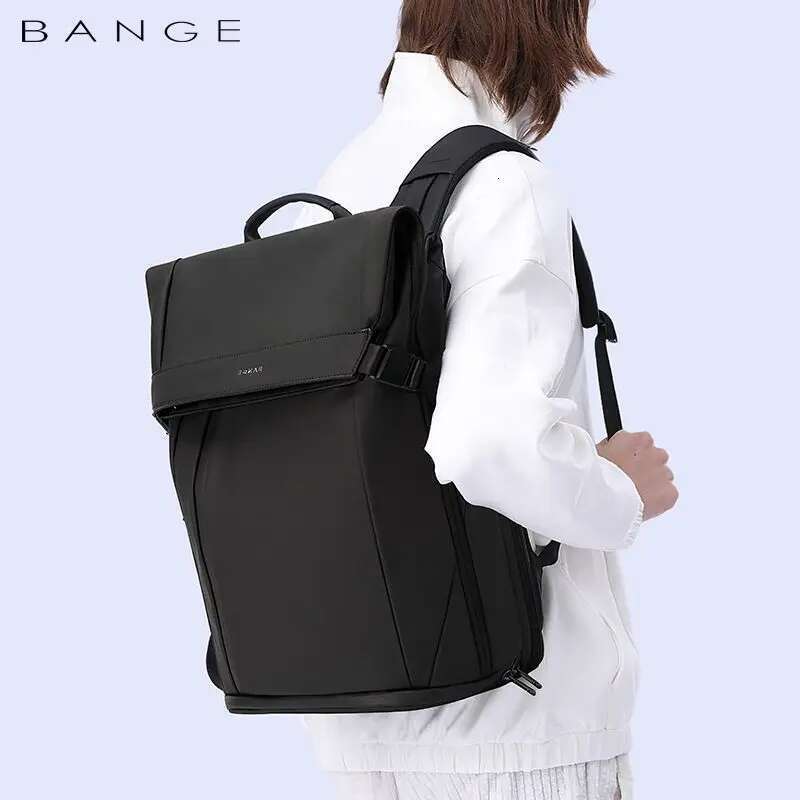 Designer bag Mochila Bange 15.6-inch laptop Men's business waterproof multi compartment travel bag Black backpack suitable for Men