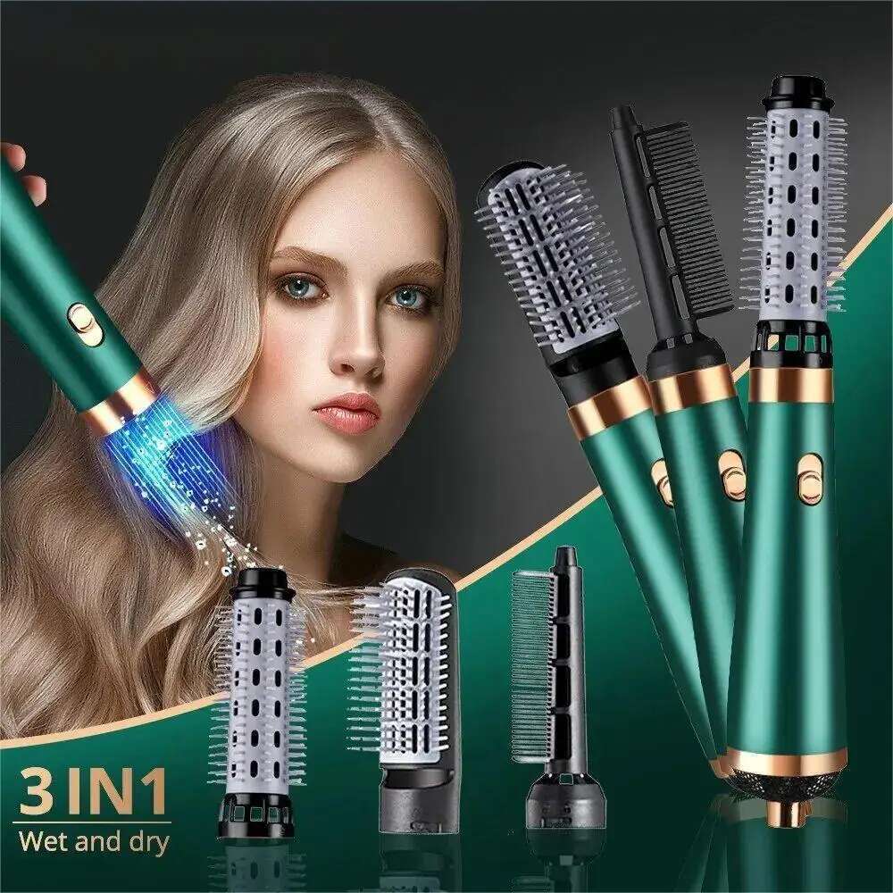 3-in-1 Tool with 110000 RPM Air Brush, Negative Ion Care Dryer, Multifunctional Hair Styling Comb for Blow Dry