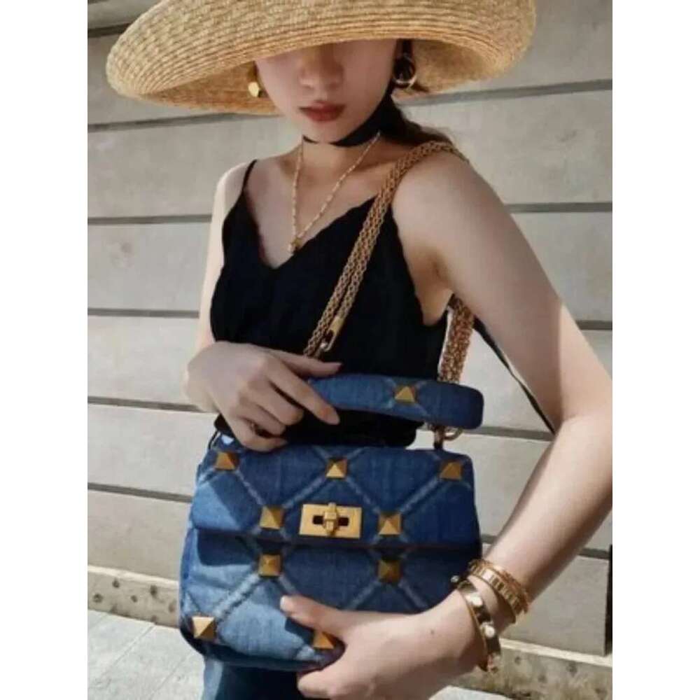 2024 New Denim Rivet Bag Designer Handbag Crossbody Bags For Women Purses And Handbags