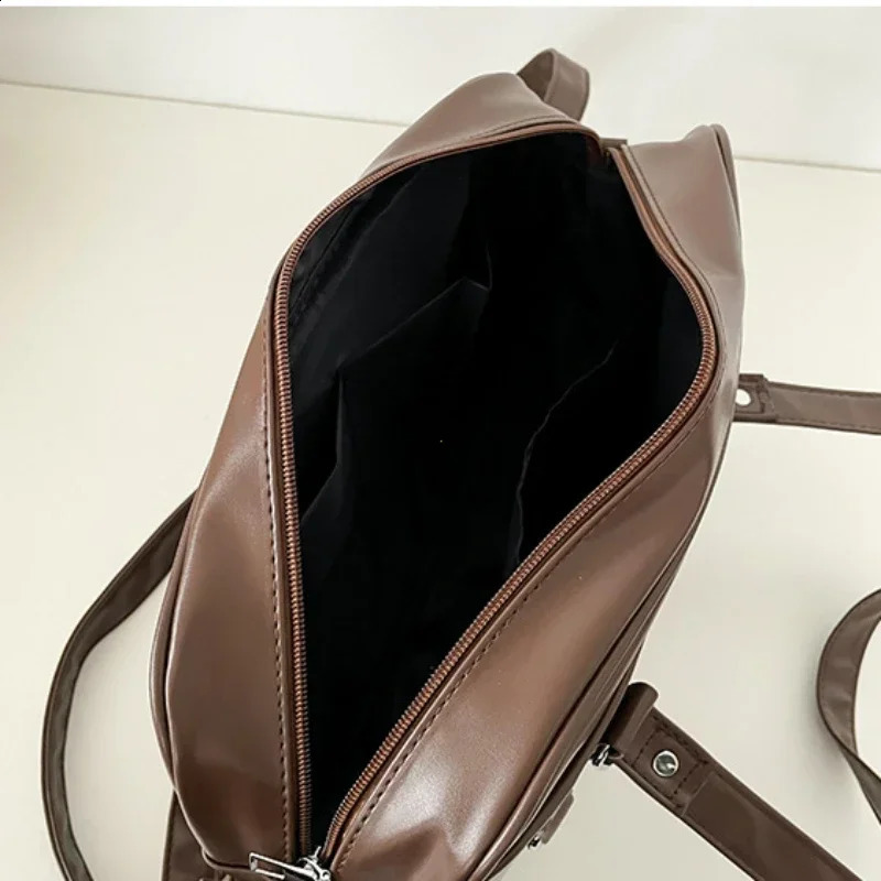 Japanese Preppy Style Shoulder Bag Women PU Leather JK Uniform Bag Girls Handbags Pure Color Crossbody Bags Itabag Tote Bolso 250417
