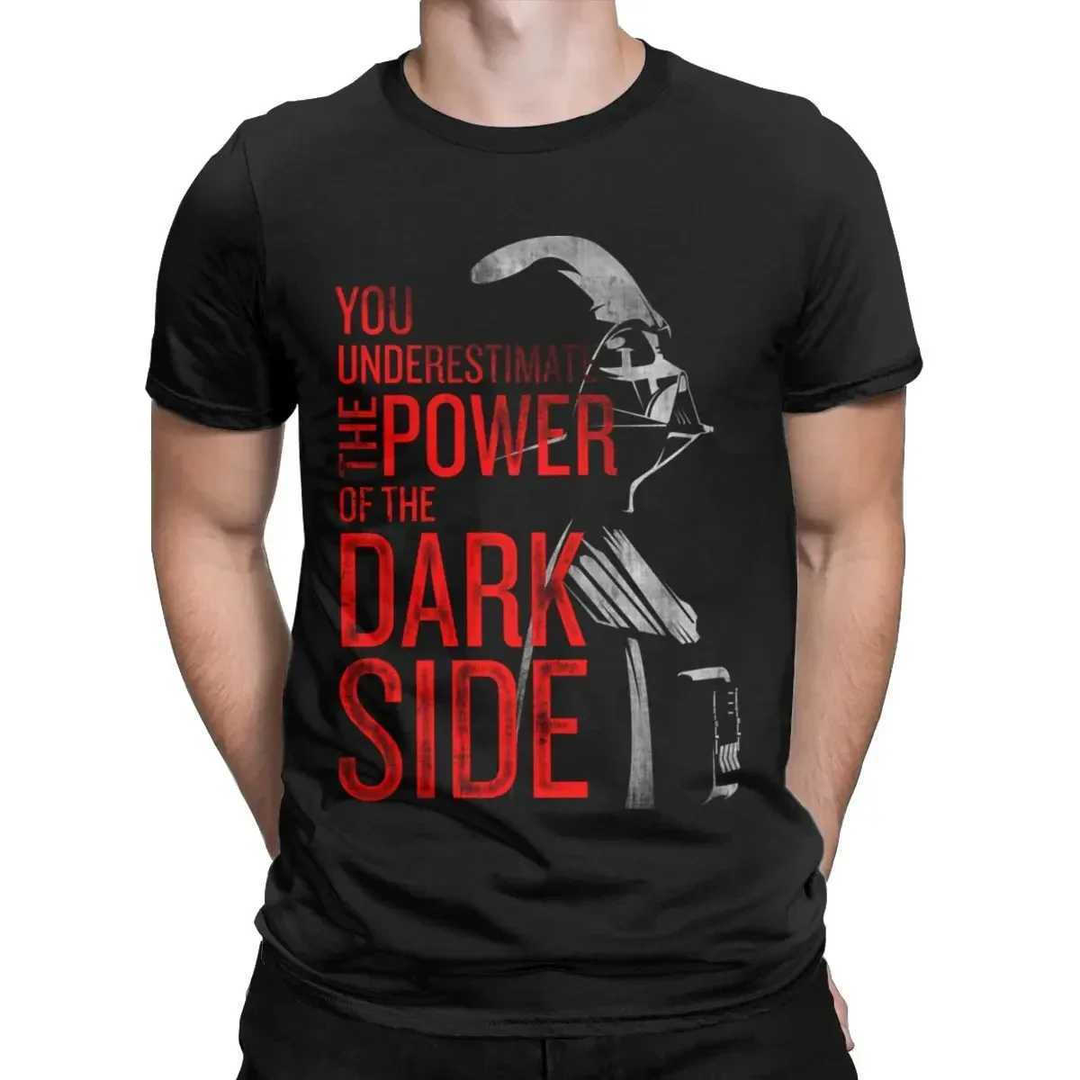 Comfort Top 100% Cotton Mens Summer T-shirt Fashion Trend T-shirt Manga Darth Vader Underwear T-shirt Heavyweight W250425