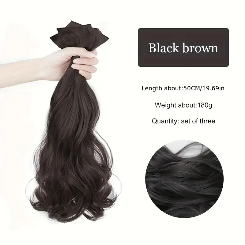 Elegant Synthetic Fiber Wavy Hair Updo with Natural Look - Soft Texture & Long-lasting Shine