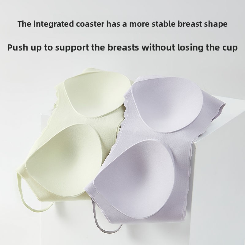 GEXIFANG Small Breasts Push Up Bra Wire Free Adjusted Straps Tube Top No Traces Integrated Underwear