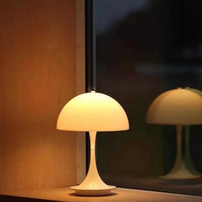 LED Mushroom Table Lamp Portable USB Charging Touch Dimmable Flower Indoor Light Study Bedroom Bedside Decation LED Desk LampsM251125