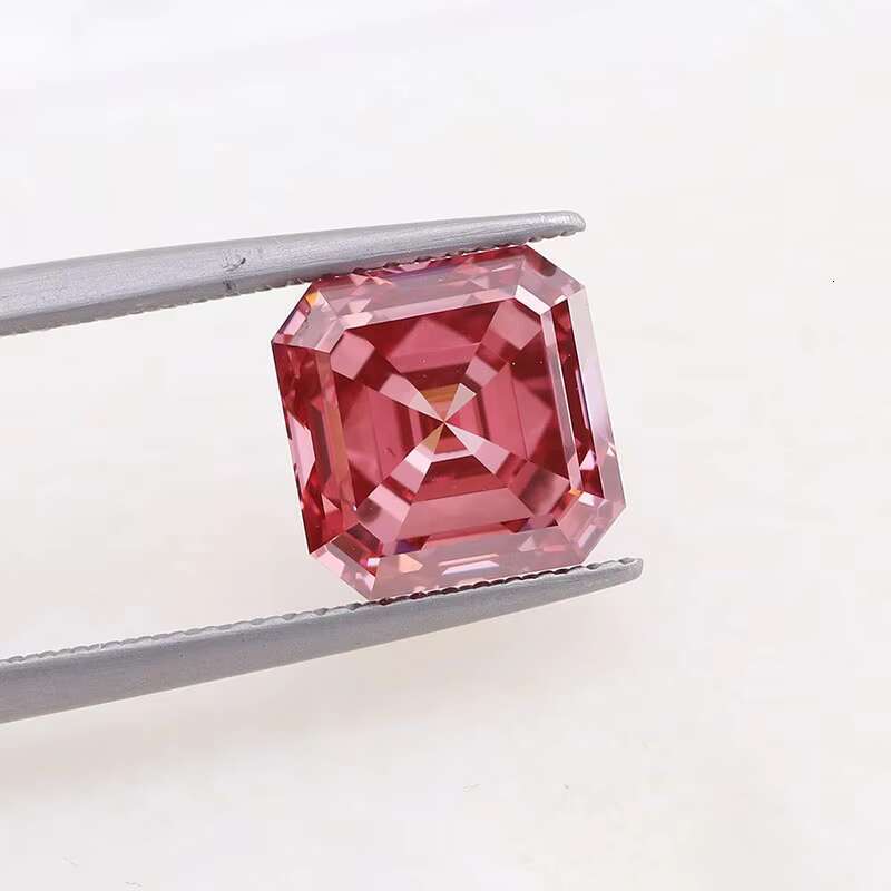 Asscher Cut 4.03carat Hpht Cvd Fancy Pink Lab Grown Loose Diamonds Synthetic Diamond Factory Wholesale