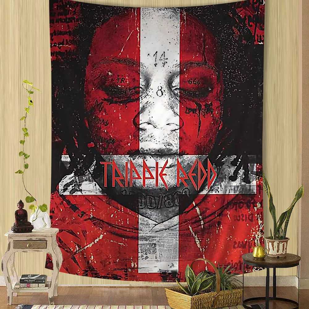 Rapper T-Trippie R-Redds Cartoon Tapestry Bohemian Wall Tapestries Mandala Wall Hanging SheetsM251125