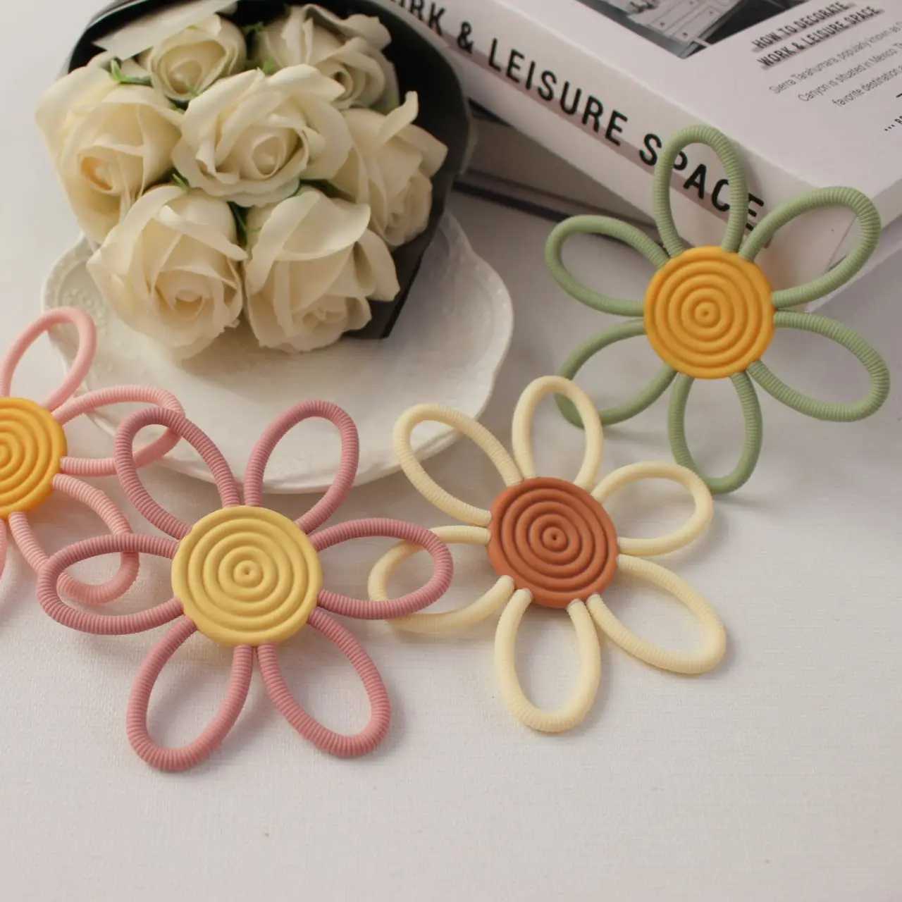 ins nordic baby flower soothing teether hollow baby holding teether teething stick chewing gum toy G251125