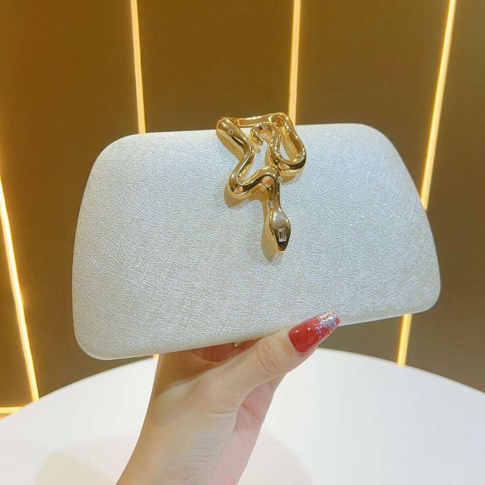 Women's Fashion Serpentine Lock Banquet Chain Strap Crossbody Party Handbag Evening Dress Bag 2025 Versatile Style New Trendy Ins