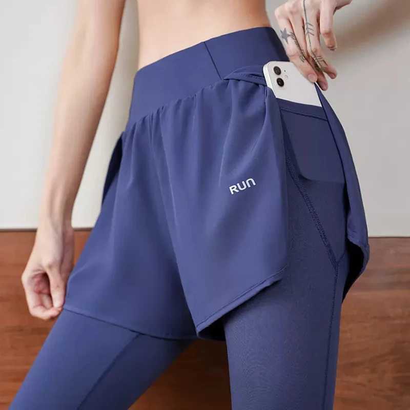Womens running legs with pockets elastic waistband exercise yoga pants cycling training gym pants fitness pantsC250425
