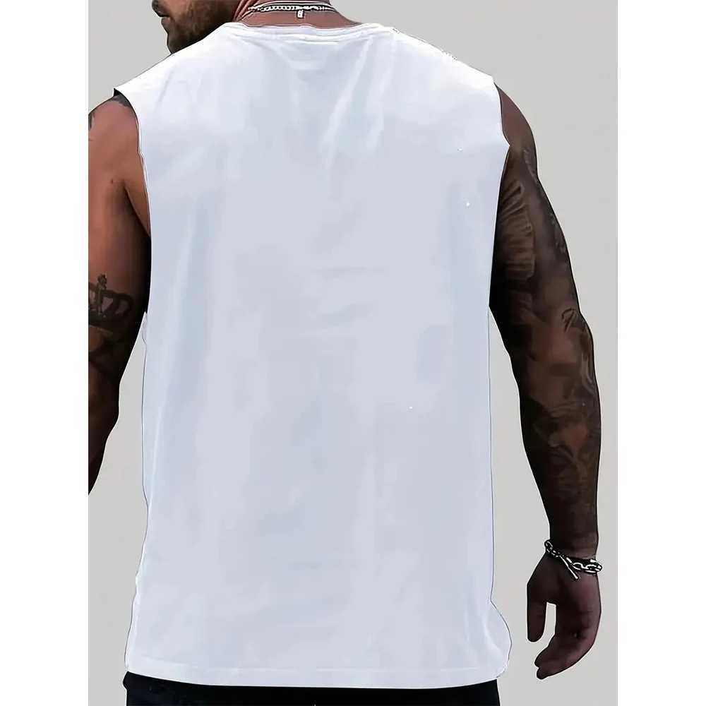 2024 Mens Summer Tank Top New Sleep Personality Exquisite American Printed Casual Quick Drying T-shirt Breathable Retro Tank Top W250425