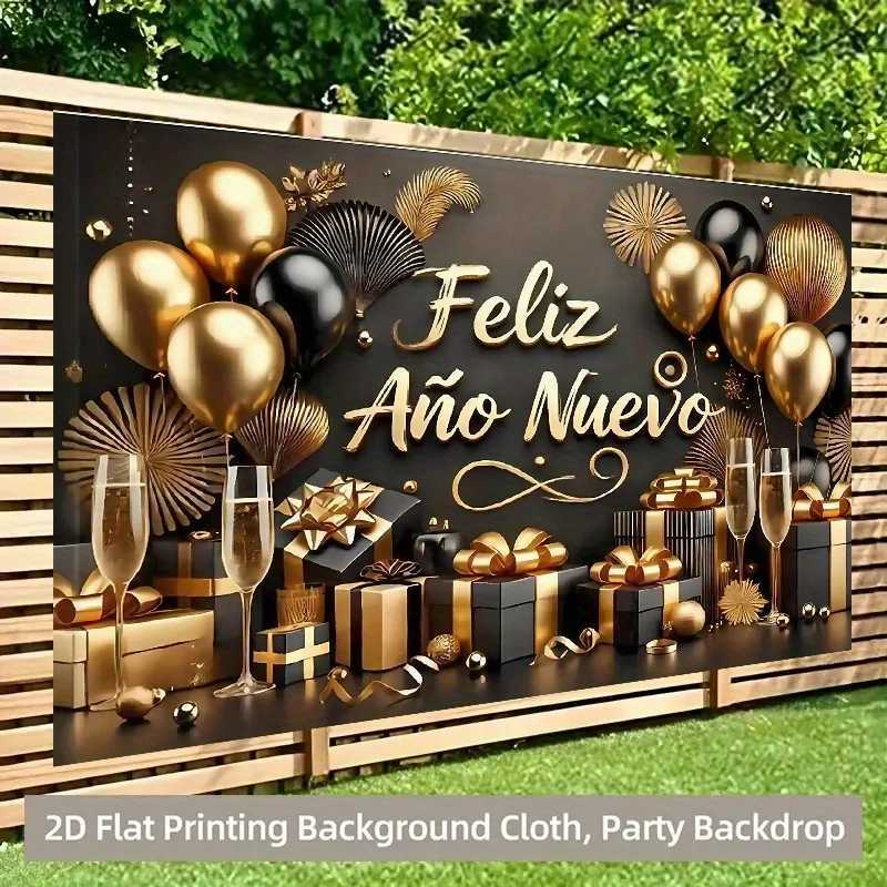 VIKAMA Spanish New Year Tapestry Balloon Champagne Living Room Background Wall New Year Party Room DecorationM251125