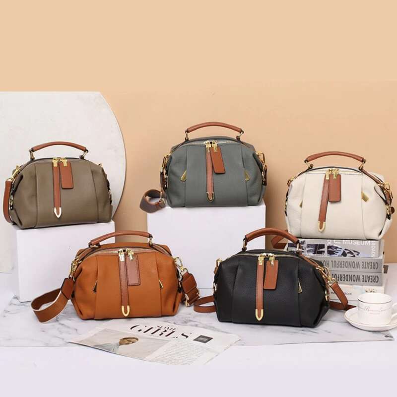 Hifashion Cowhide Genuine Leather Pillow Small Shoulder Crossbody For Women 2025 Trend Designer Tote Ladies Handbags 2 Straps