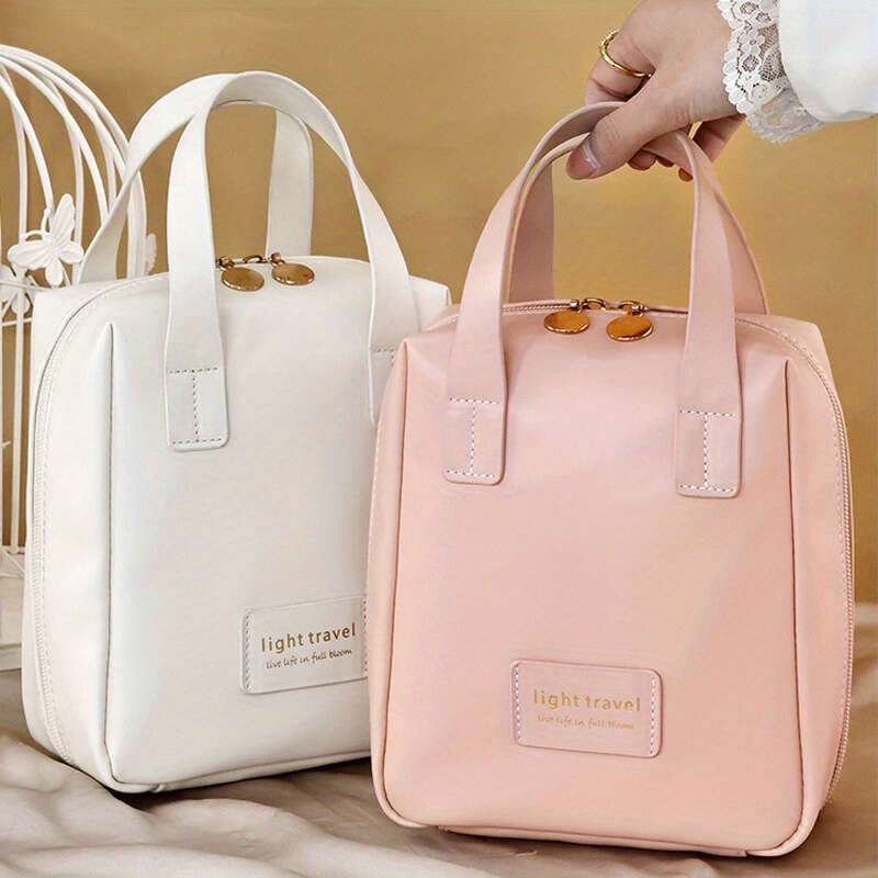 1 multifunctional PU leather portable makeup bag, large capacity, suitable for travel and daily use