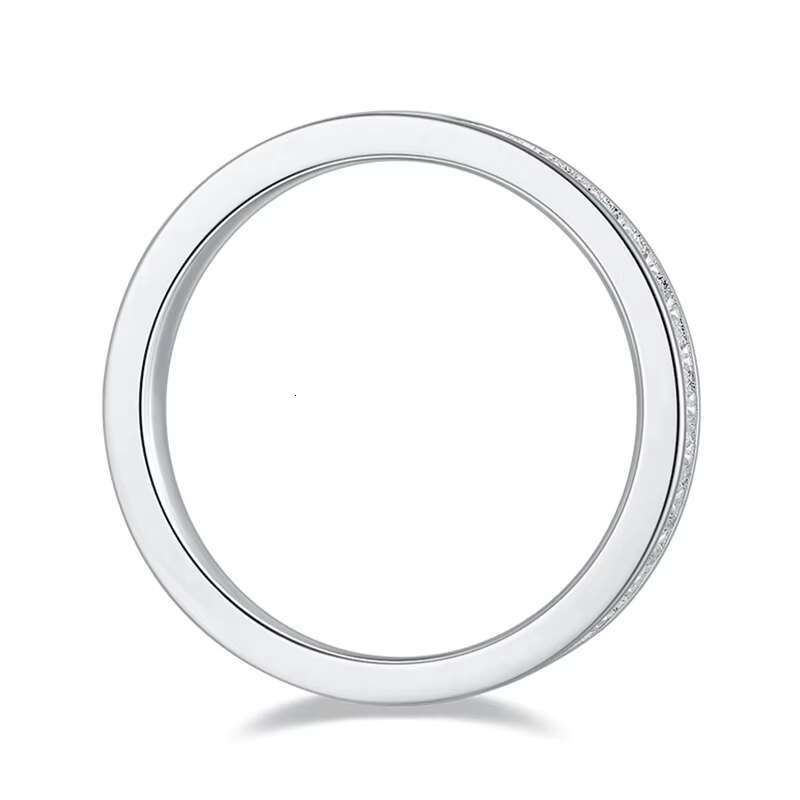 Eternity 1.5mm Row S Sier Plated in White Gold Top Quality Moissanite Dia Ring for Women