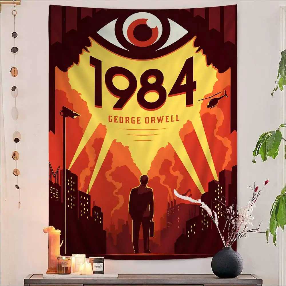 1984 George Orwell Movie Cartoon Tapestry Home Decoration hippie bohemian decoration divination Home DecorM251125