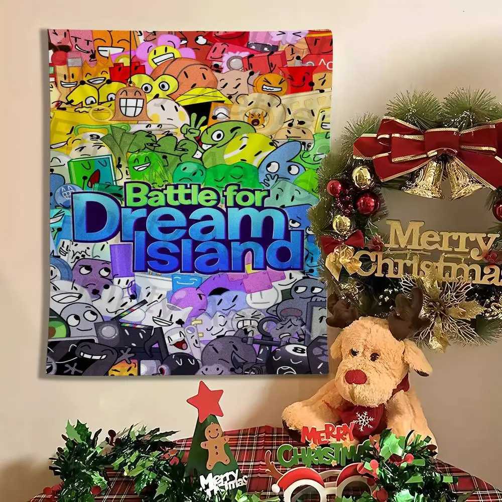 Bfdi B-Battle For Dream Island Tapestry Hanging Dormitory Room Bedspread Blanket Childrens Room Party Home Decoration GiftM251125