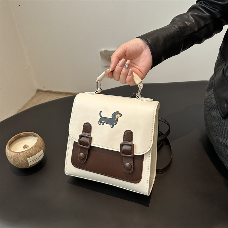 New Free Delivery Designer Shoes By 2025 Korean Version Student 2024 New Fashion Trend Backpack Cute Puppy Versatile Handbag