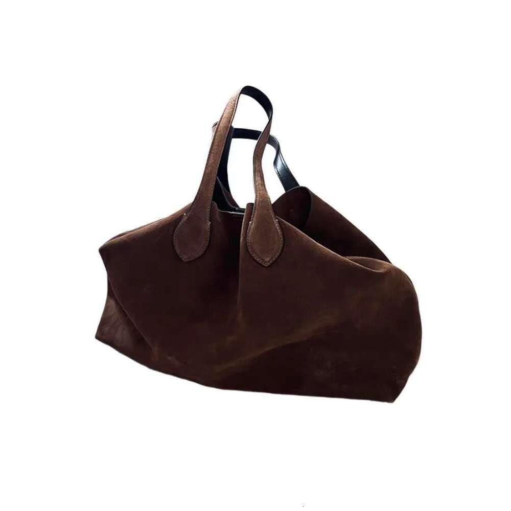 Designer Bag Suede Autumn And Winter Shoulder Niche Design Wing Matte Cowhide Large Capacity Women's Handheld Tote Bag
