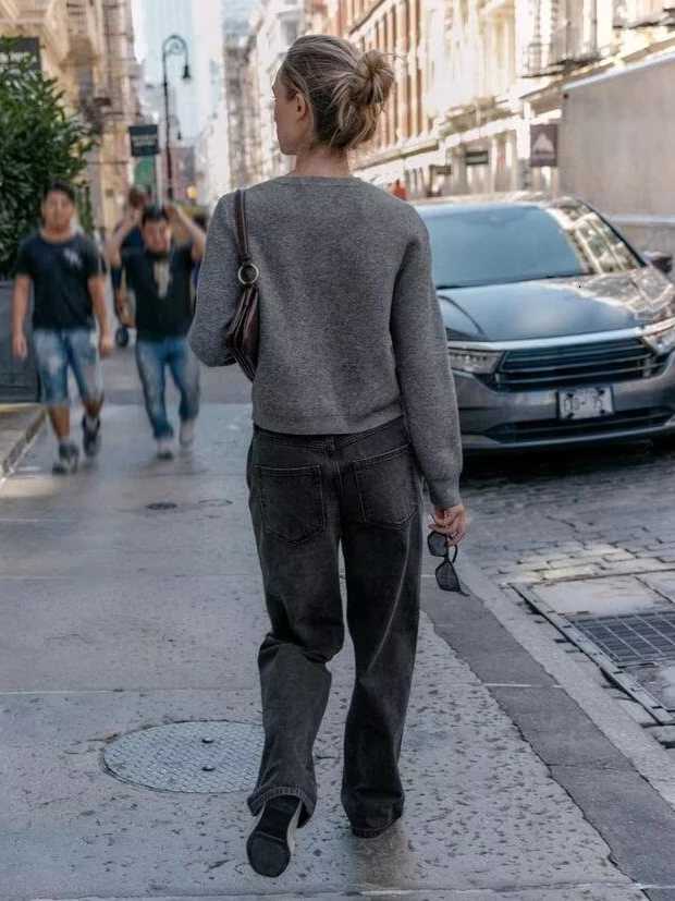 Gray Beading Sequined Knitted Cardigan Autumn New O-neck Full Sleeve Single Breasted Women Sweater Ladies Elegant Knit TopsT251125