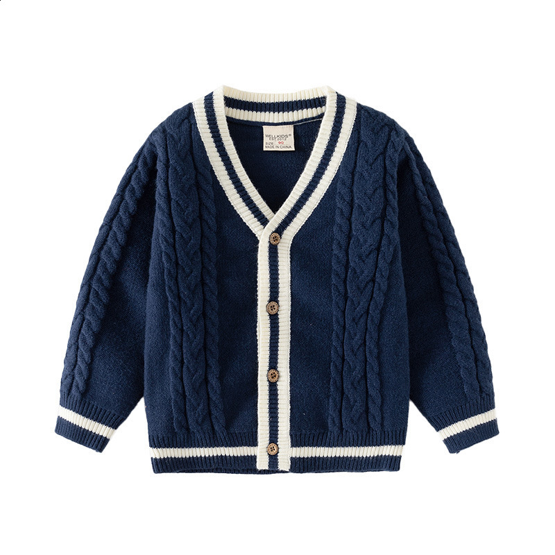 Pullover Kids Girls Sweaters Baby Boy Bear Patern Knitted Cardigan Autumn Winter Cotton Patchwork Top Children s Spring Coat Clothes 230906