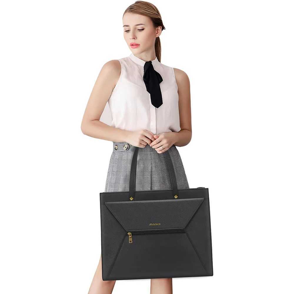 Waterproof Laptop Bag 156 inch PU Leather Tote Bag for MacBook Air Pro HP Dell Notebook Briefcase Office Casual Womens HandbagT251125