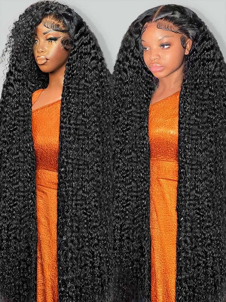 40 50 Inch Deep Wave 13X6 13X4 Hd Front High 300Density Curly 360 Full Lace Frontal Wig Human Hair For Women