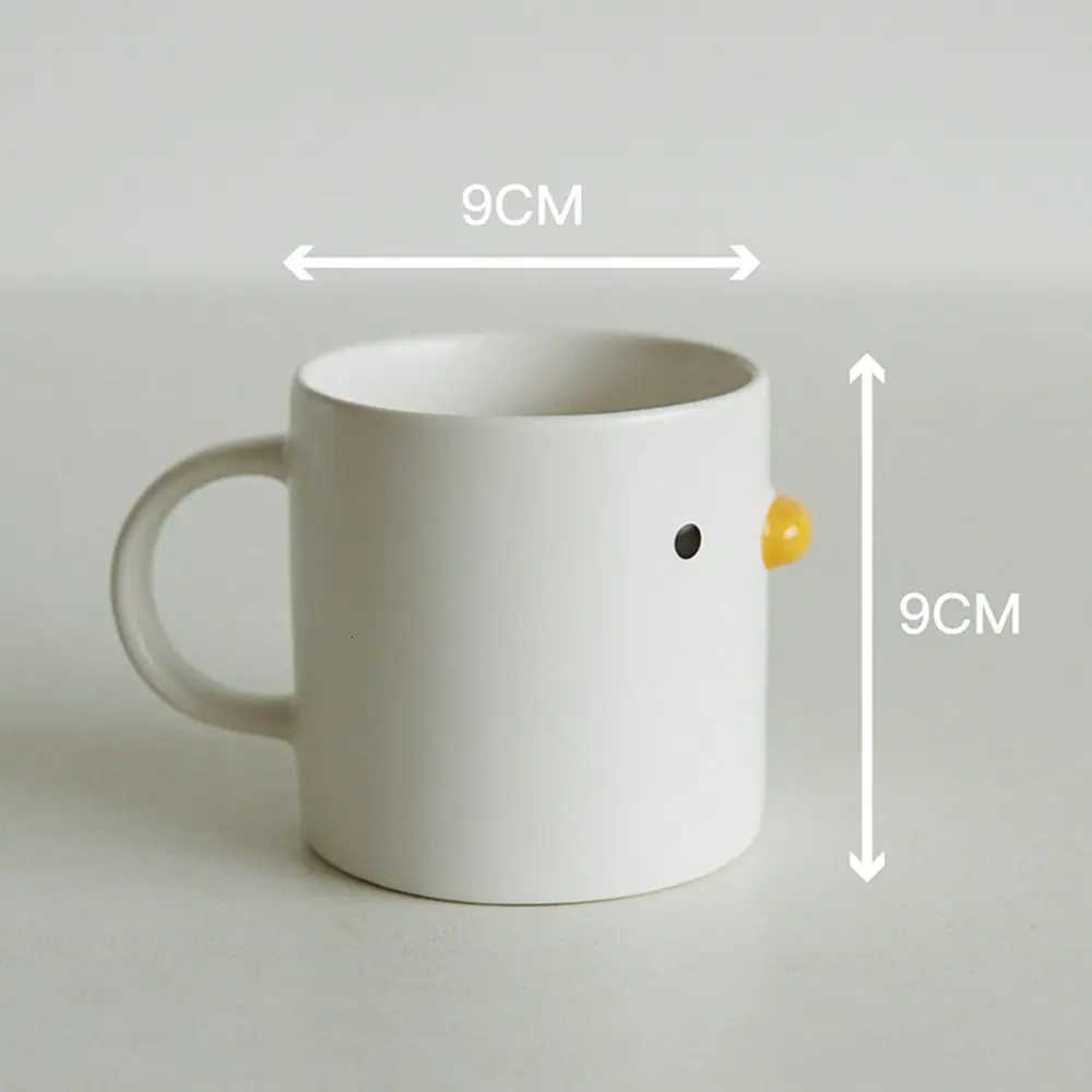 400ml Ceramic Coffee Mug Cute Chick Breakfast Cup Milk Juice Handgrip Office Water Cup Kitchen Party Drinkware Microwave Safe Y251125