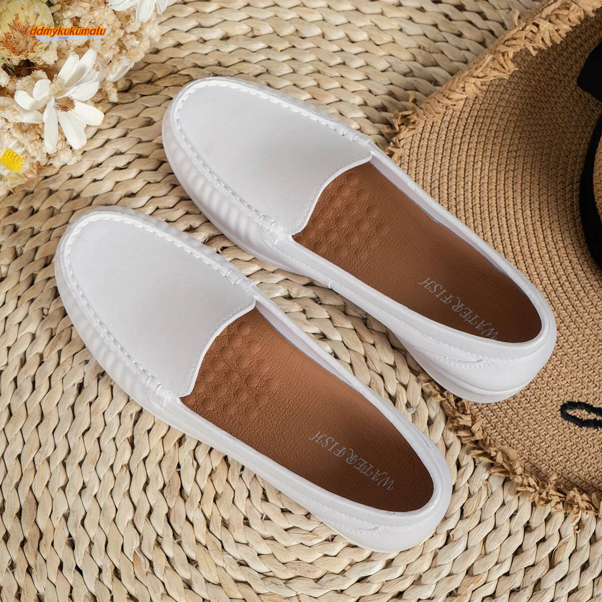 Spring and Autumn Casual Fashion Round Toe Flat Solid Color Comfortable Non-slip Wear-resistant Women's Shoes ddmykukumalu
