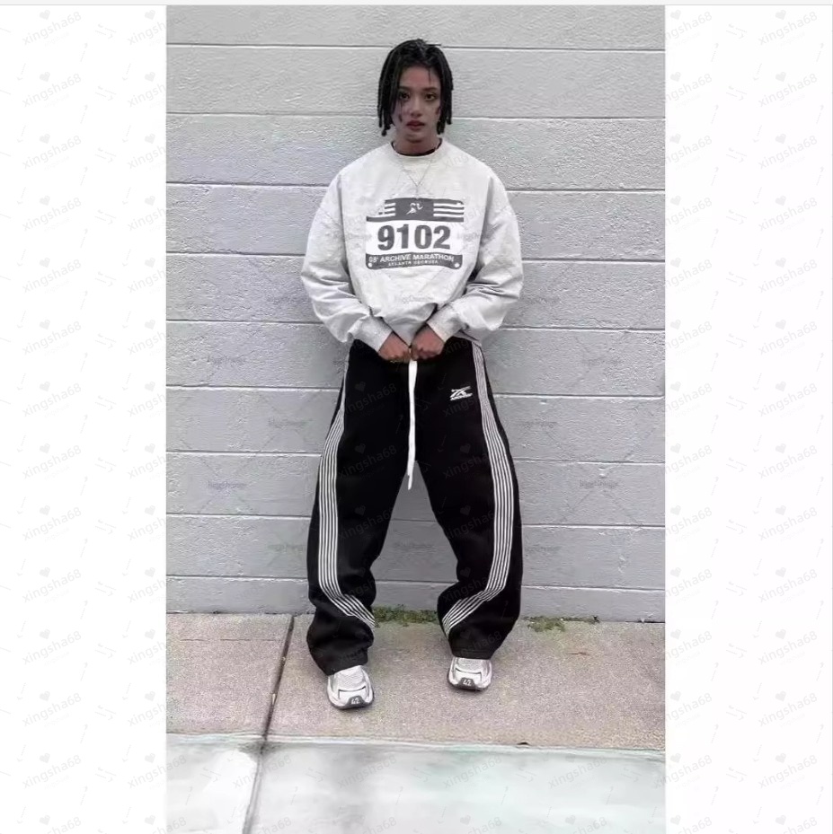 Men's Pants Mens Sweatpants Straight Fit Joggers For Sports And Streetwear Loose Oversized Drawstring Long Men Multi-pocket AAA Discount for in-s