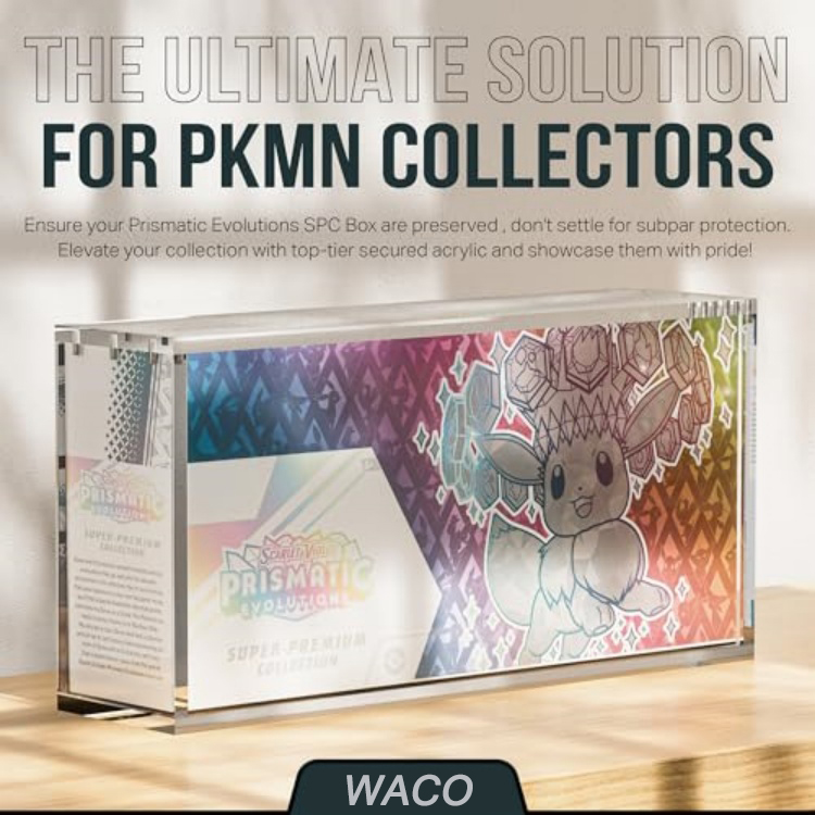 Waco TCG SPC Magnetic Acrylic Display Case, Clear Protector Box for Prismatic Evolutions Super-Premium Collection - view 3