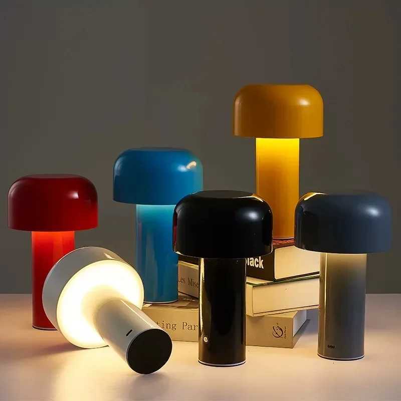 Retro Mushroom LED Table Lamp Bar night lamp Touch Sensor Reading Lamp Infinitely Dimmable Desk Lamp Rechargeable lightingM251125