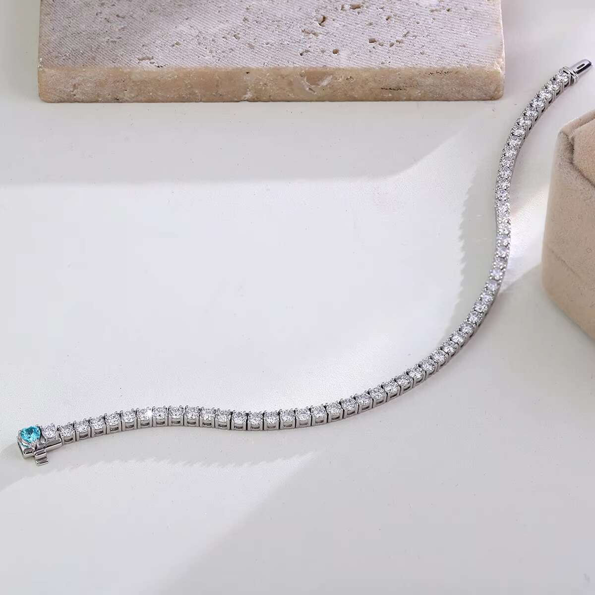 Custom 14K Solid Gold Lab Created Diamond Tennis Bracelets Round Brilliant Cut HPHT Lab Grown Diamond Tennis Chain