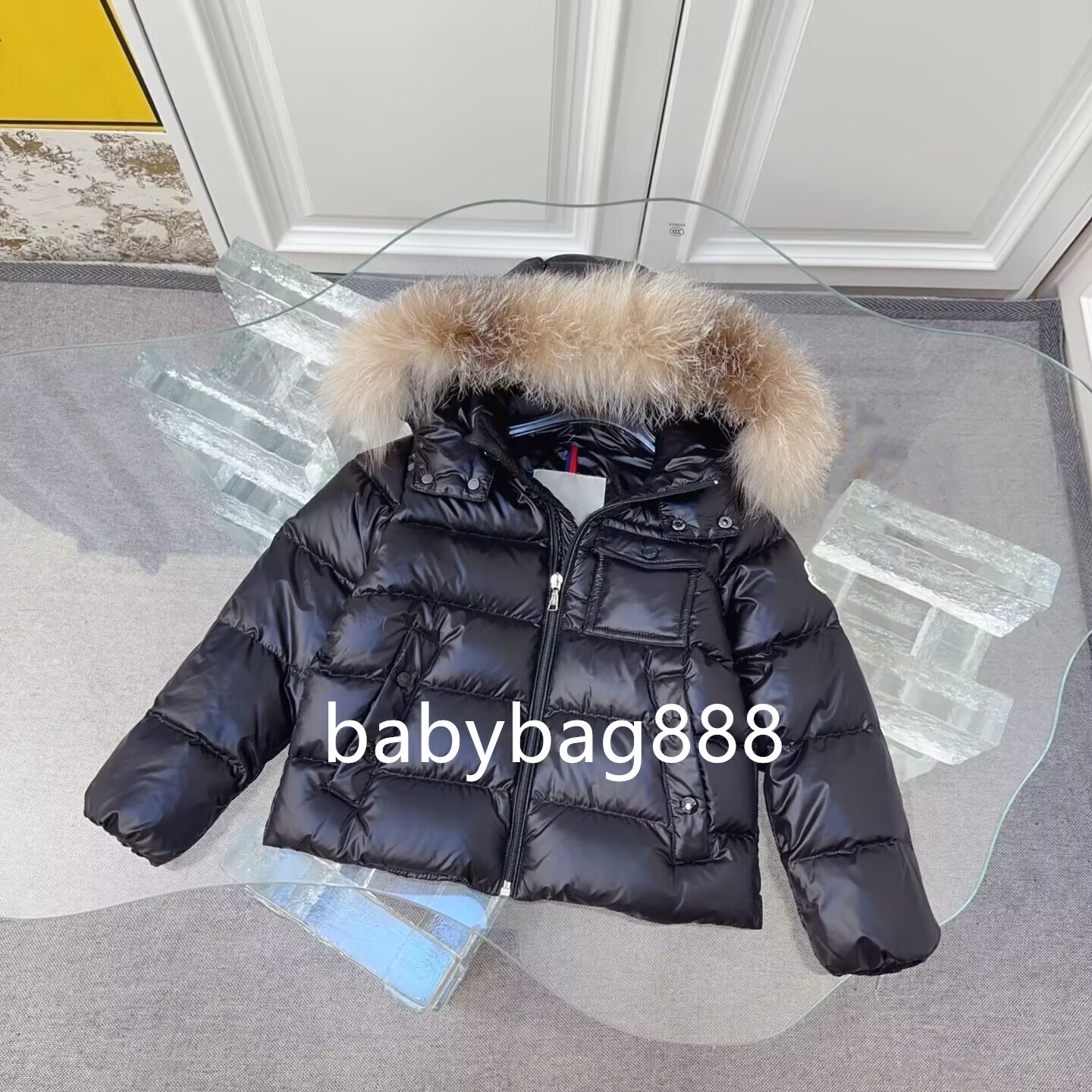 kids baby down coat Outwear for boys and girls with hood Children's designer brand down jacket Children's winter warm up coat Coat for kids clothing D3
