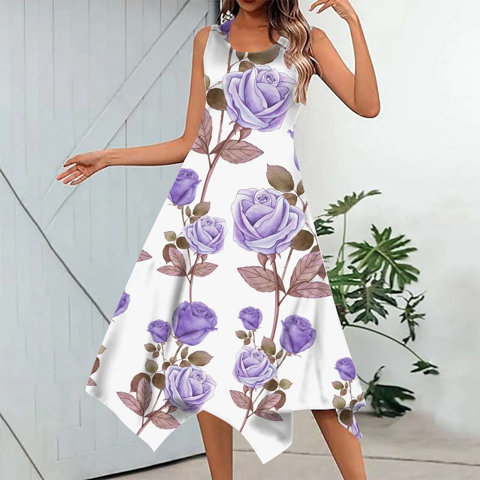 Dongdumaoyi Elegant Maxi Long Dress Women Casual Bohemian Sleeveless Dresses Summer V Neck Beach Sundress Swing Party Gowns Vestidos