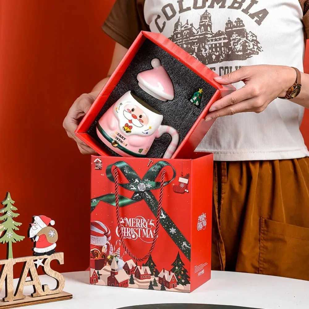 Creative Santa Claus mug gift box Christmas gifts ceramic cups souvenirs water cups holiday presents New Y251125