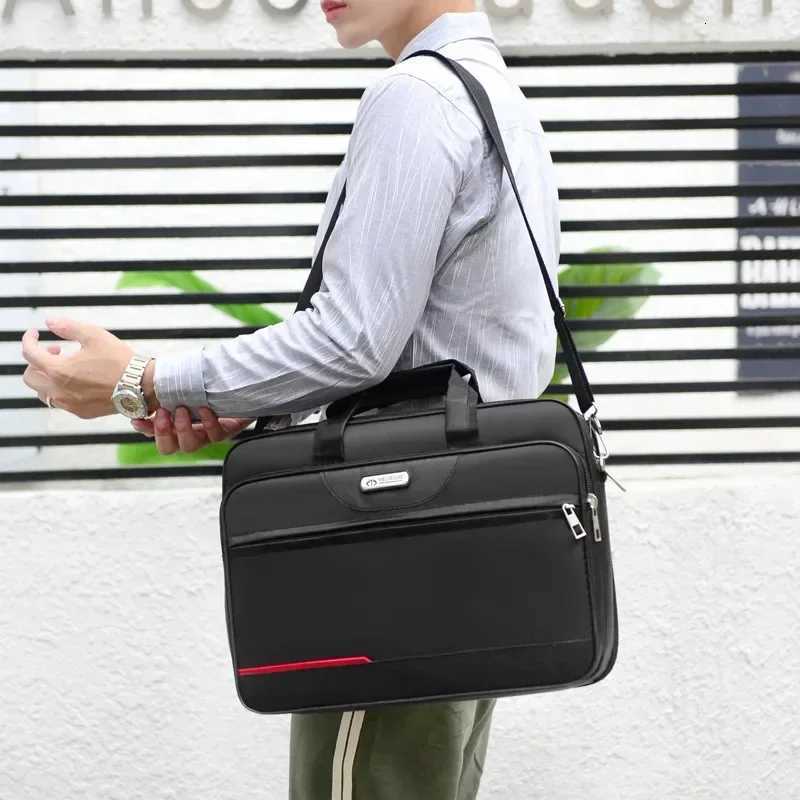 Oxford Cloth Laptop Bags Men Large Capacity Briefcase Business Travel Shoulder PouchT251125