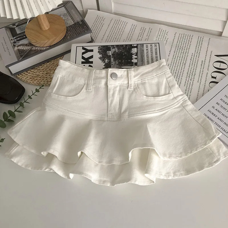 Childrens clothing denim shorts summer Korean elastic waist version fashionable shorts 250424