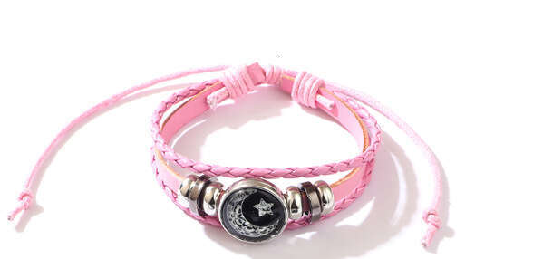 Hot selling Sun Moon Lover Time Leather Punk Multi layer Beaded Weaving Bracelet Couple Gift